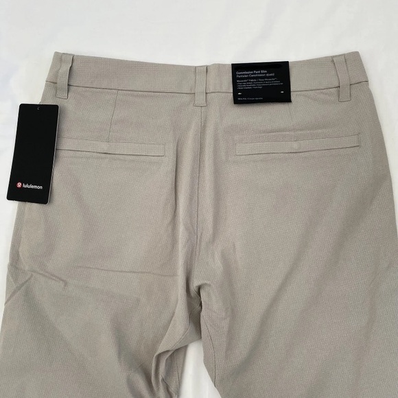 Lululemon Commission Pant Slim 32"L WovenAir RWLI Raw Linen Beige Men's Size 28 - Picture 4 of 5